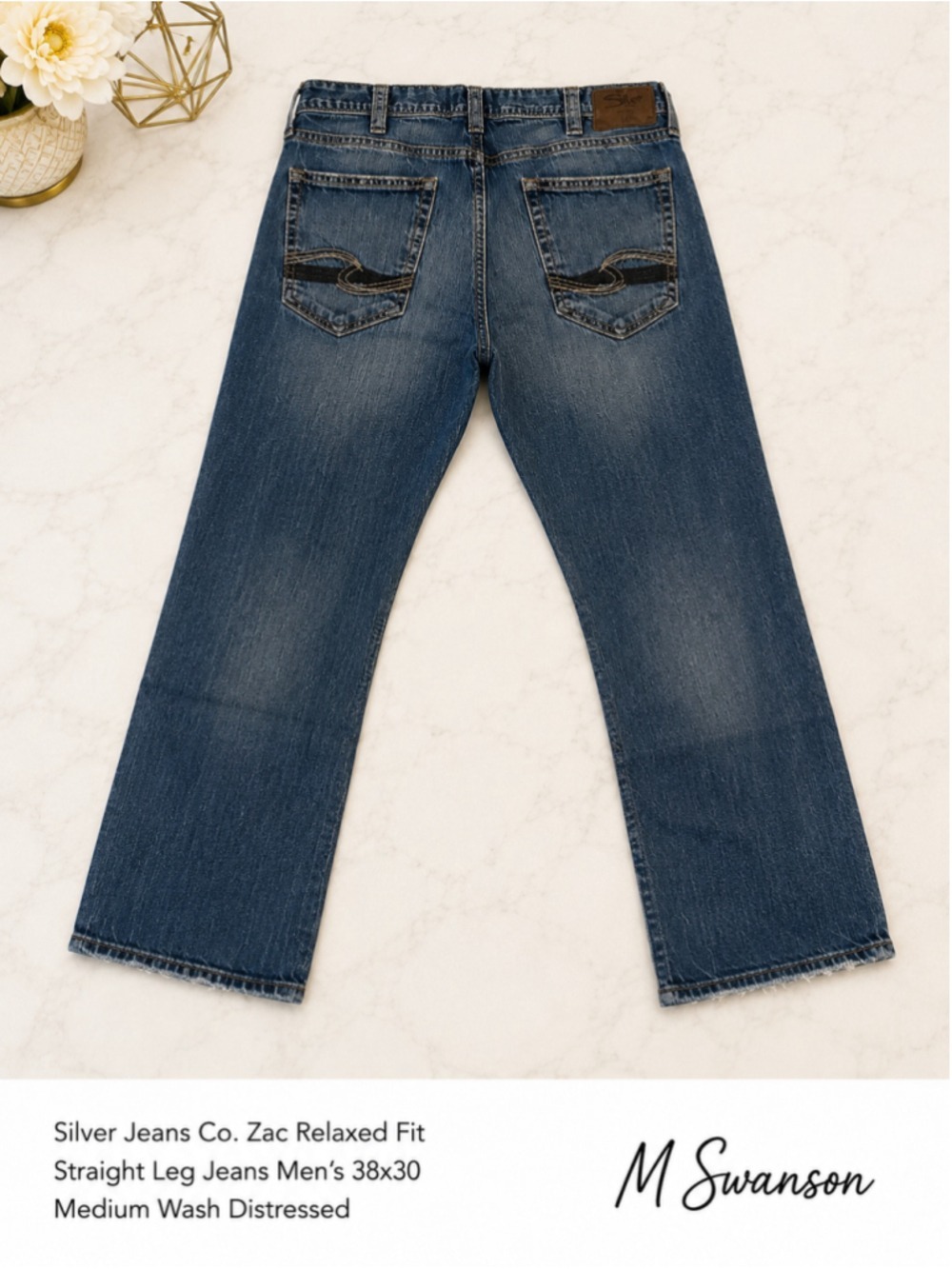 Silver Jeans Co. Zac Relaxed Fit Straight Leg Jeans Men’s 38x30